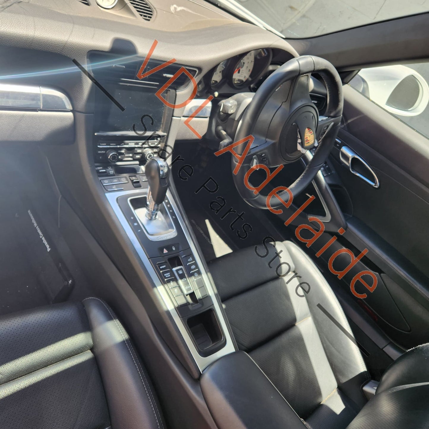 99155234303DK4 Porsche 911 Glovebox Trim Panel Black Leather 99155234303 DK4