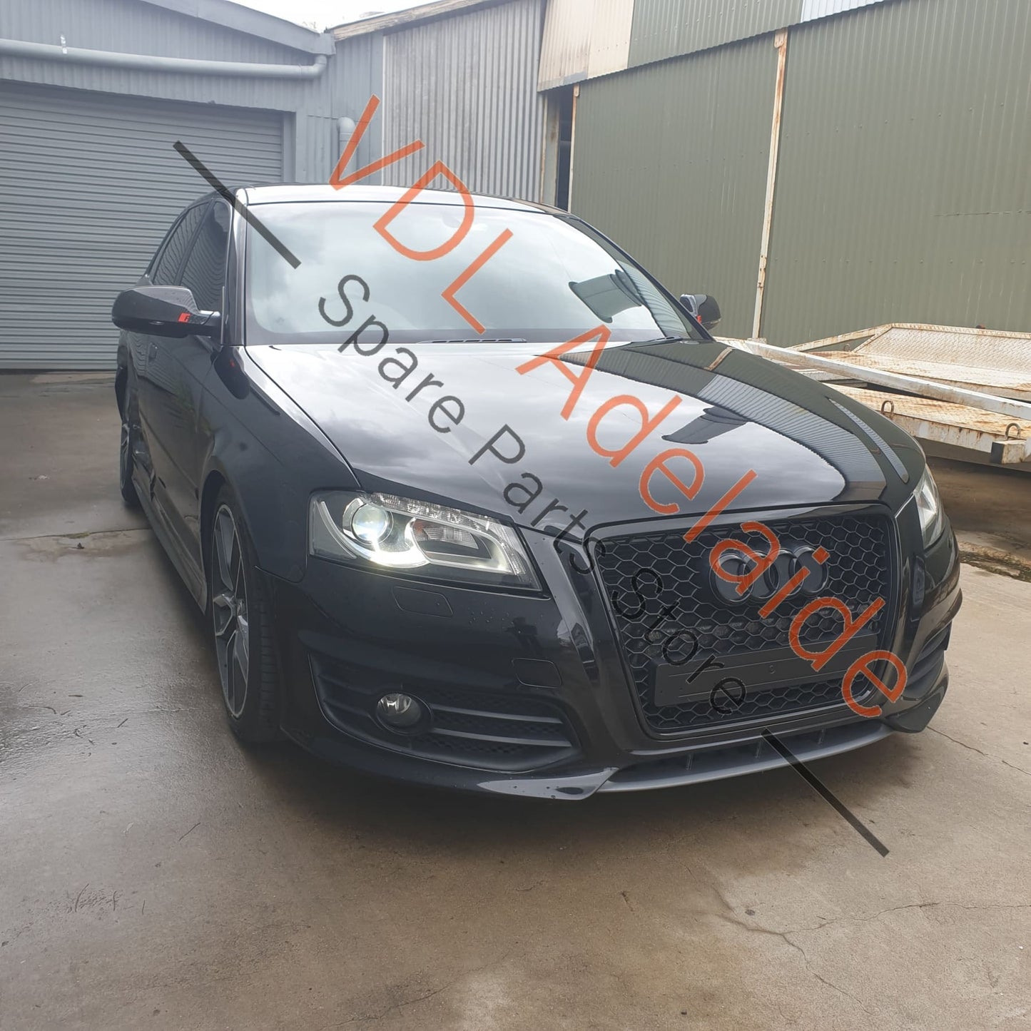 8P0807110E1RR Genuine Audi S3 8P Front Bumper Lower Middle Spoiler Satin Silver 8P0807110E 1RR