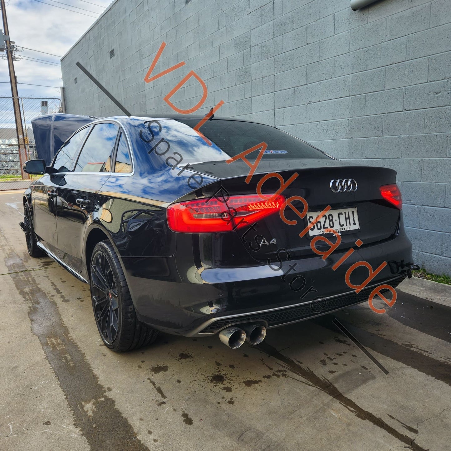 8K5807067CGRU, 8K0807521J1RR, , , Audi A4 B8 8K Sline Sedan Rear Bumper Bar Cover & Diffuser 8K5807067C GRU 8K0807521J 1RR