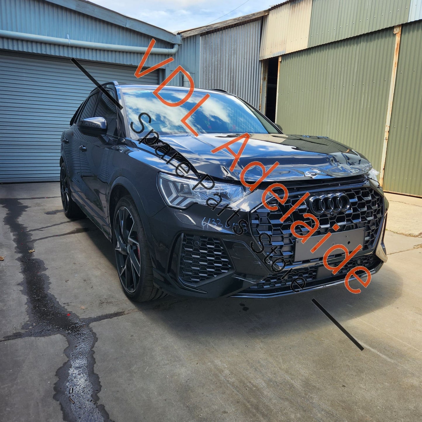 83A807287C Audi RSQ3 Front Bumper Number Lincence Plate Holder Bracket Trim 83A807287C