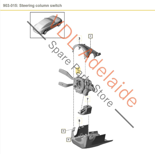 Porsche Panamera 971 Clockspring Steering Column Combi Switch 971953502DQHUO 971953502DQHUO 971953502GJHUO 971953502DQ 971953502DQ 971953502GJ