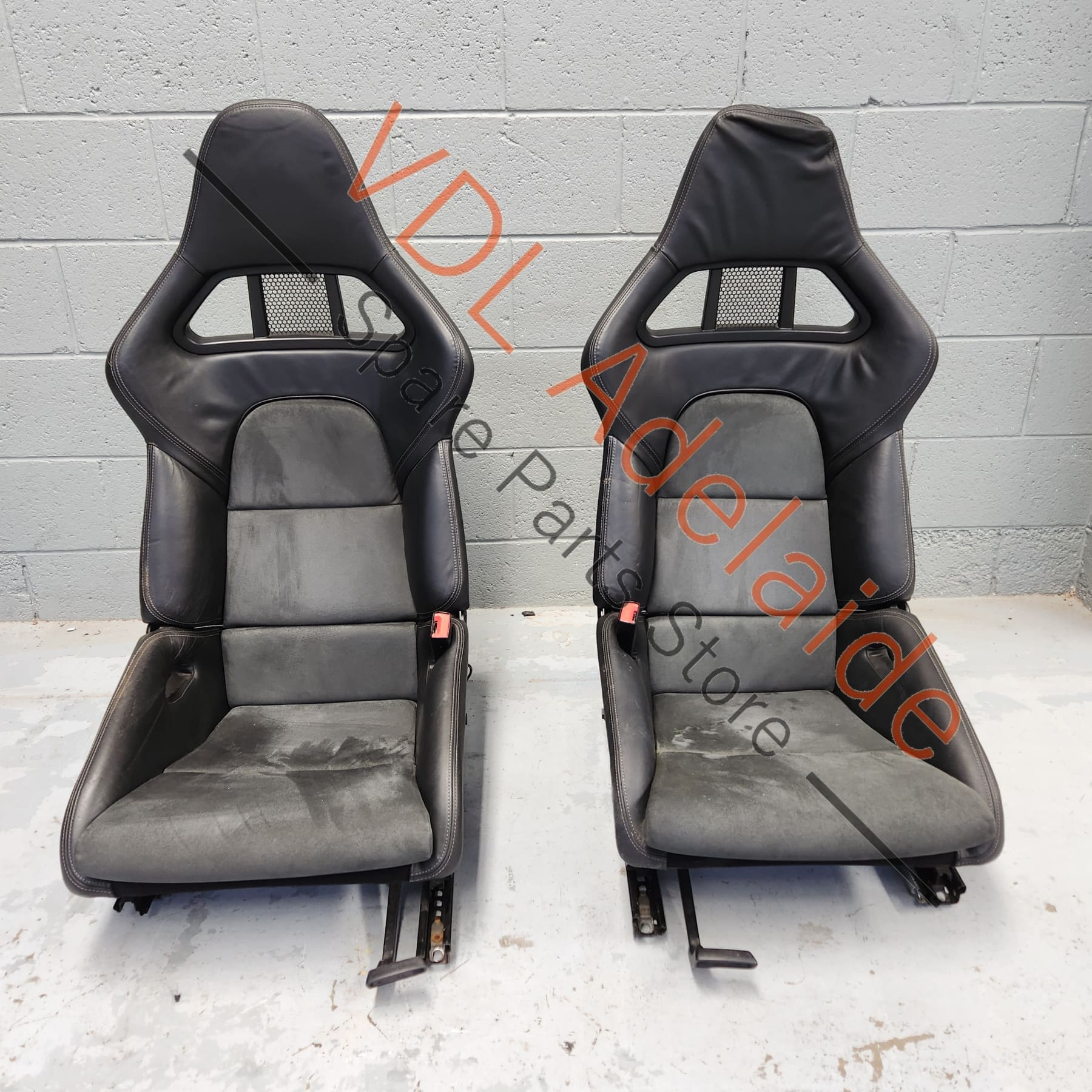 Genuine Original OEM Porsche 911 GT2 GT3 718 981 987 Carbon Fibre Wing Back Bucket Seats Seat Pair Folding Type VDL Adelaide Spare Parts Store