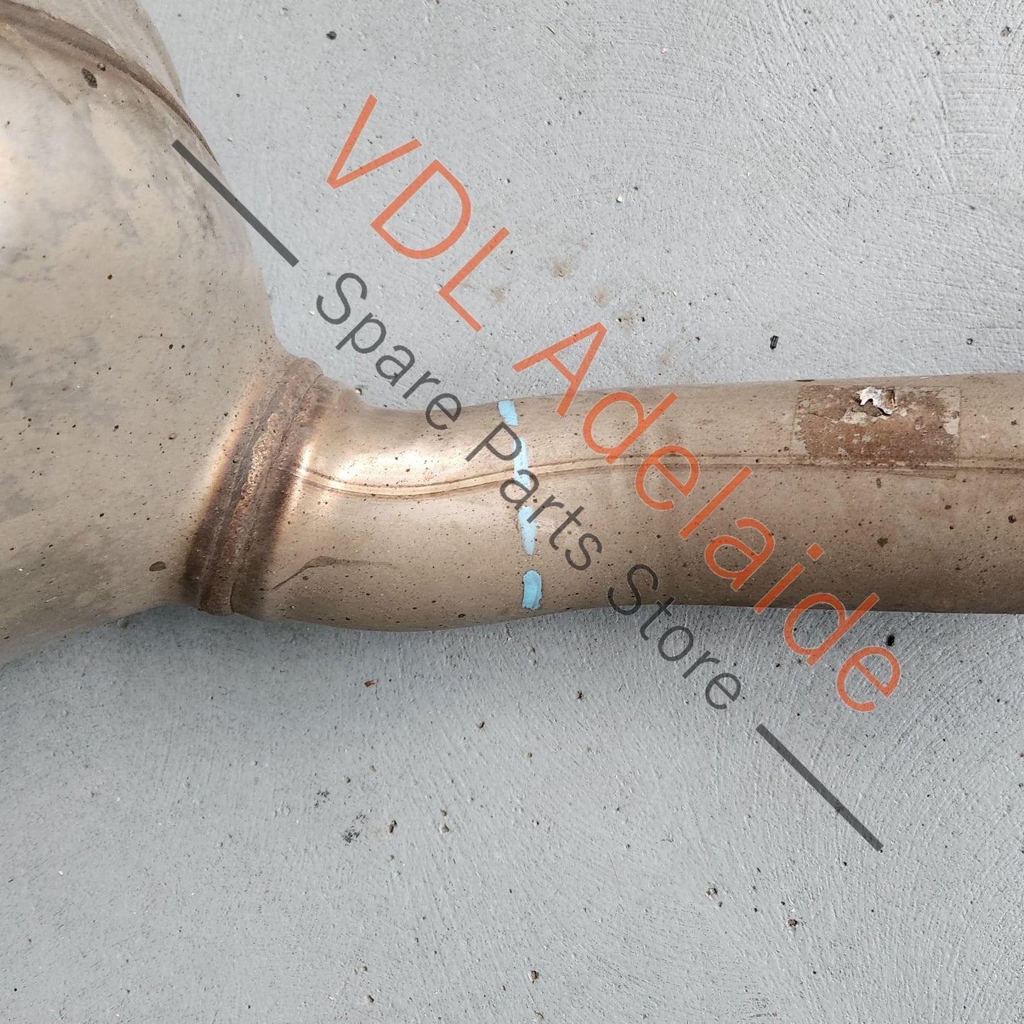 Porsche Panamera 971 Rear Right Muffler Exhaust 971253608AY 971253608AY 971253608 Pipe will be cut at blue dotted line to save on freight. Contact us if you would prefer to send it un-cut.