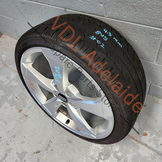 Genuine Audi 8V S3 RS3 5 Spoke 19 x 8 ET49 Rotor Design Alloy Wheel with Tyre #02 8V0601025CE