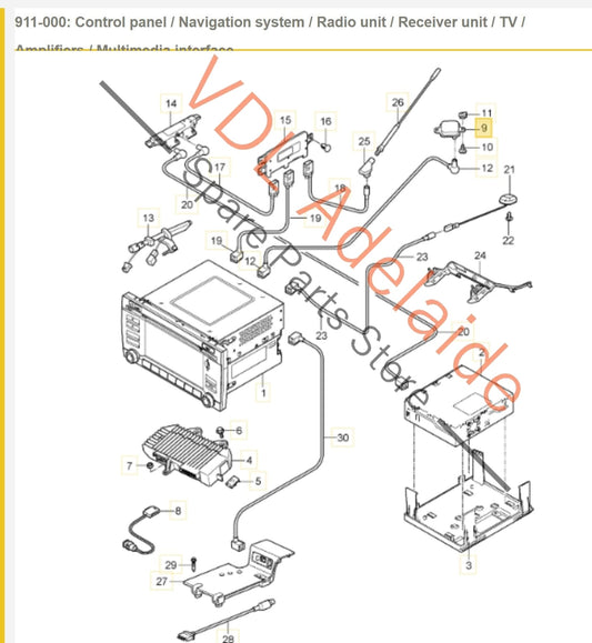 Porsche GPS Antenna Aerial 99764210500