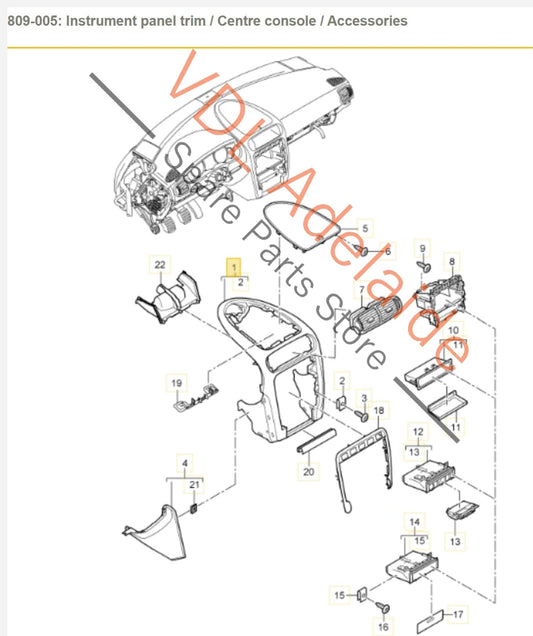 Porsche Cayenne 9PA 955 957 Turbo Leather Centre Console Dashboard Trim Middle 95555208701