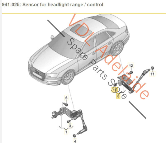 Audi A4 B9 A5 F5 Rear Left Suspension Level Sensor 8W0941309E 8W0941309E