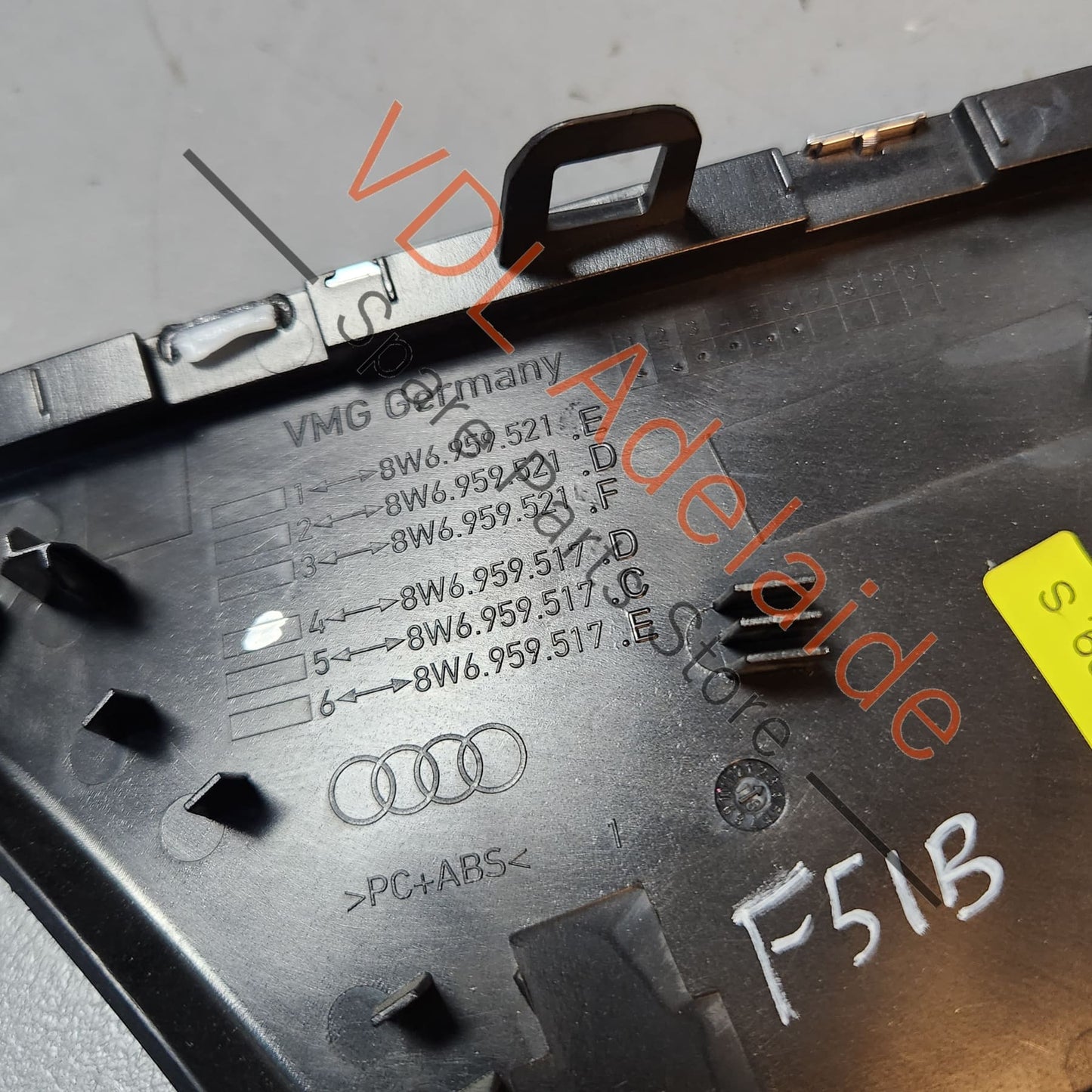 Audi A5 F5 Left Interior Door Lock Handle Switch Trim w Fibre Optic Light 8W6959517D 8W6959517D