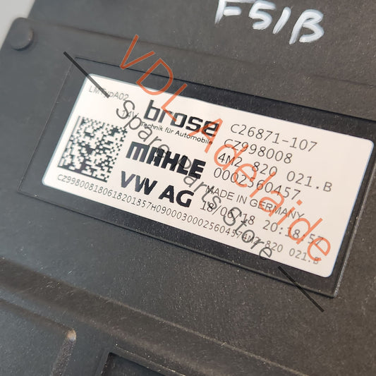 4M2820021, 4M2820021C, , , Audi A4 B9 A5 F5 Q5 Q7 AC Blower Motor Fan for Dashboard suit RHD 4M2820021