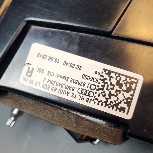 8W6945094J, 8W6945094P, , , Audi A5 F5 Rear Right Inner LED Taillight Tail Light Stop Lamp for RHD