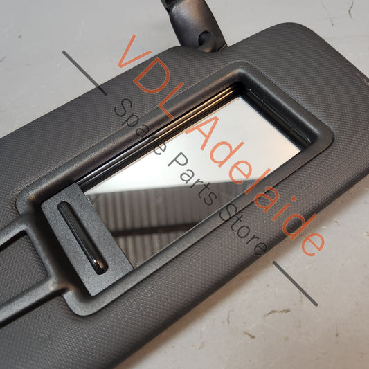 8W0857552AK, 8W0857552, 8W0857552AK7C0, , Audi A5 F5 Right Sunvisor Black w Courtesy Light & Vanity Mirror 8W0857552AK 7C0