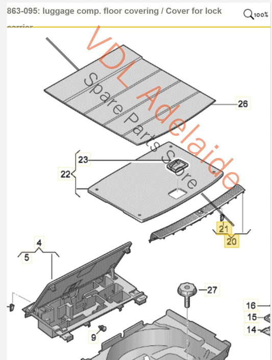 8W8864483C Audi A5 S5 RS5 F5 B9 Rear Cargo Loading Edge Strip Stainless Steel 8W8864483C 4PK
