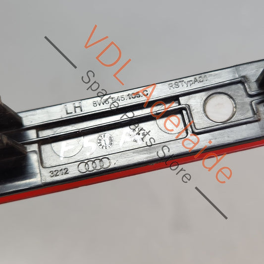 8W6945105C Audi RS5 F5 B9 A5 S5 Rear Left Outer Reflector 8W6945105C