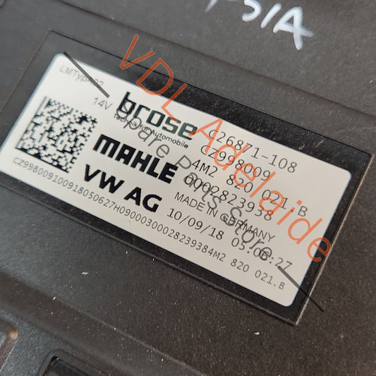 4M2820021 Audi A4 A5 Q5 Q7 AC Blower Motor Fan for Dashboard for RHD 4M2820021