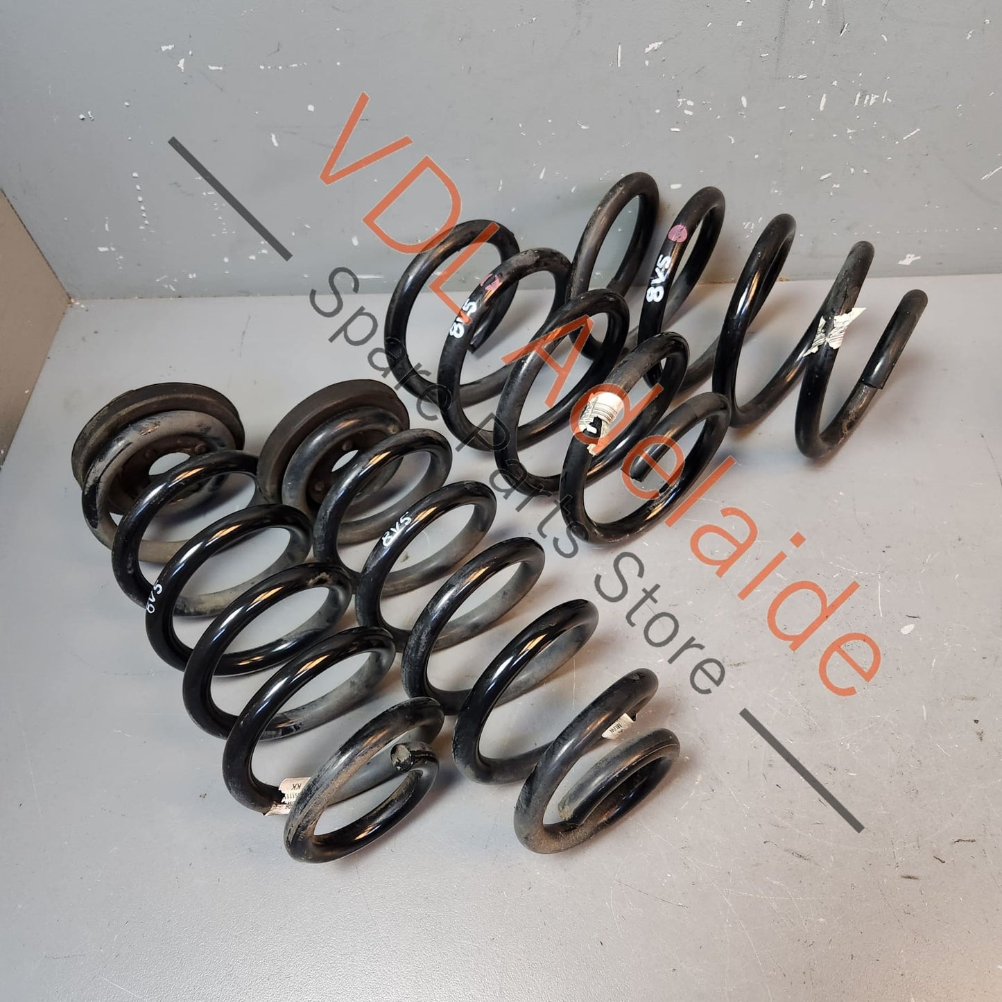 5Q0411105JS 5Q0511115KK Audi RS3 8V Set of Coil Springs Standard Stock