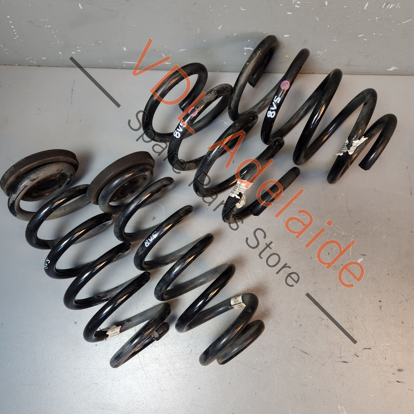 5Q0411105JS 5Q0511115KK Audi RS3 8V Set of Coil Springs Standard Stock