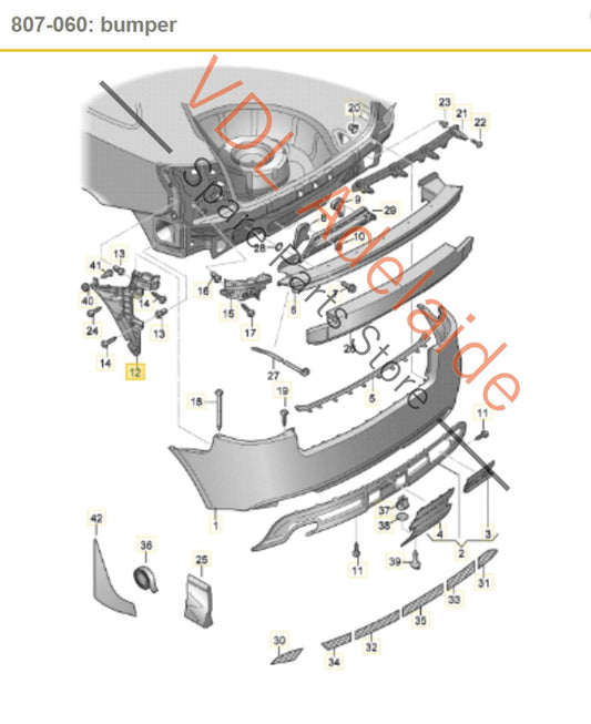 8P4807377B Audi S3 8P Rear Left Bumper Guide Mounting Bracket 8P4807377B