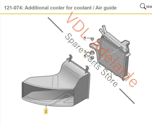 8P0121333 8P0121333B Audi S3 8P Radiator Air Guide for Left Side Additional Radiator 8P0121333B