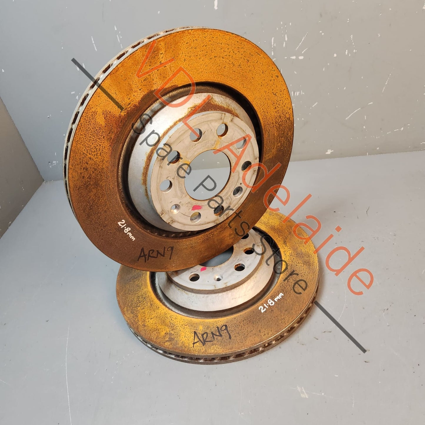 5Q0615601E VW Golf GTi 2x Rear Vented Disc Brake Rotors 310 x 22 mm