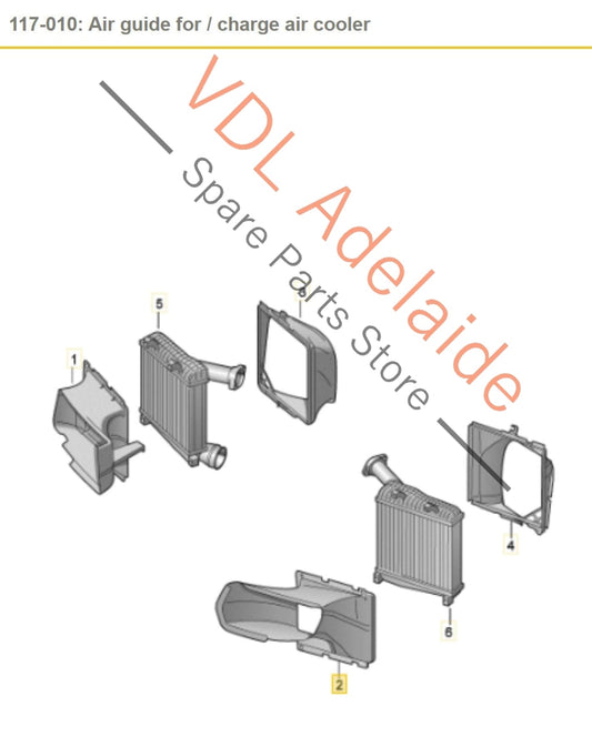 7L6117335B   VW Touareg 7L Front Left Intercooler Air Guide 7L6117335B