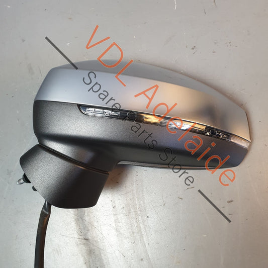 8V7857409C9B9 8V0857527A3Q7 8V0857535D Audi S3 8V Left Side Exterior Wing Mirror w Lane Change Assist Aluminium Chrome Finish