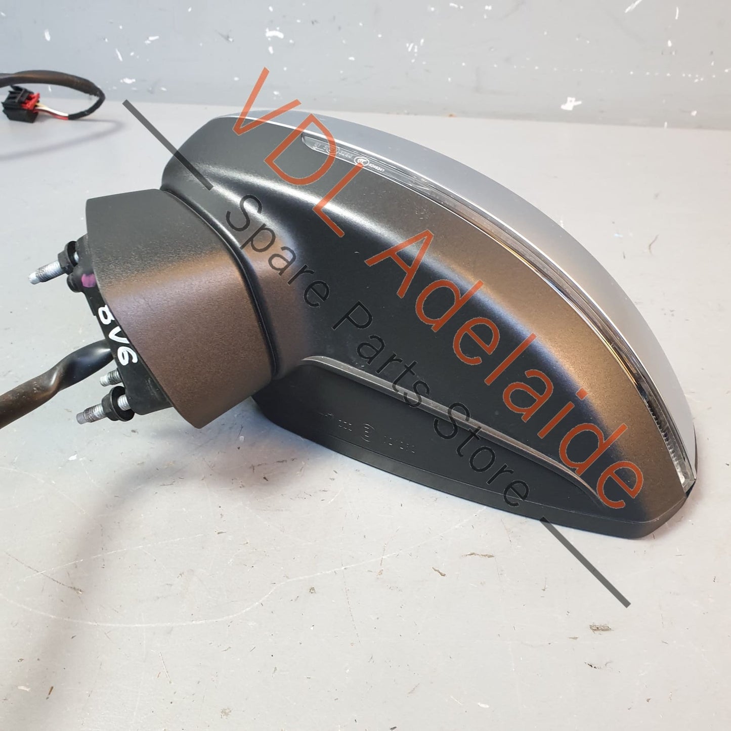 8V7857409C9B9 8V0857527A3Q7 8V0857535D Audi S3 8V Left Side Exterior Wing Mirror w Lane Change Assist Aluminium Chrome Finish