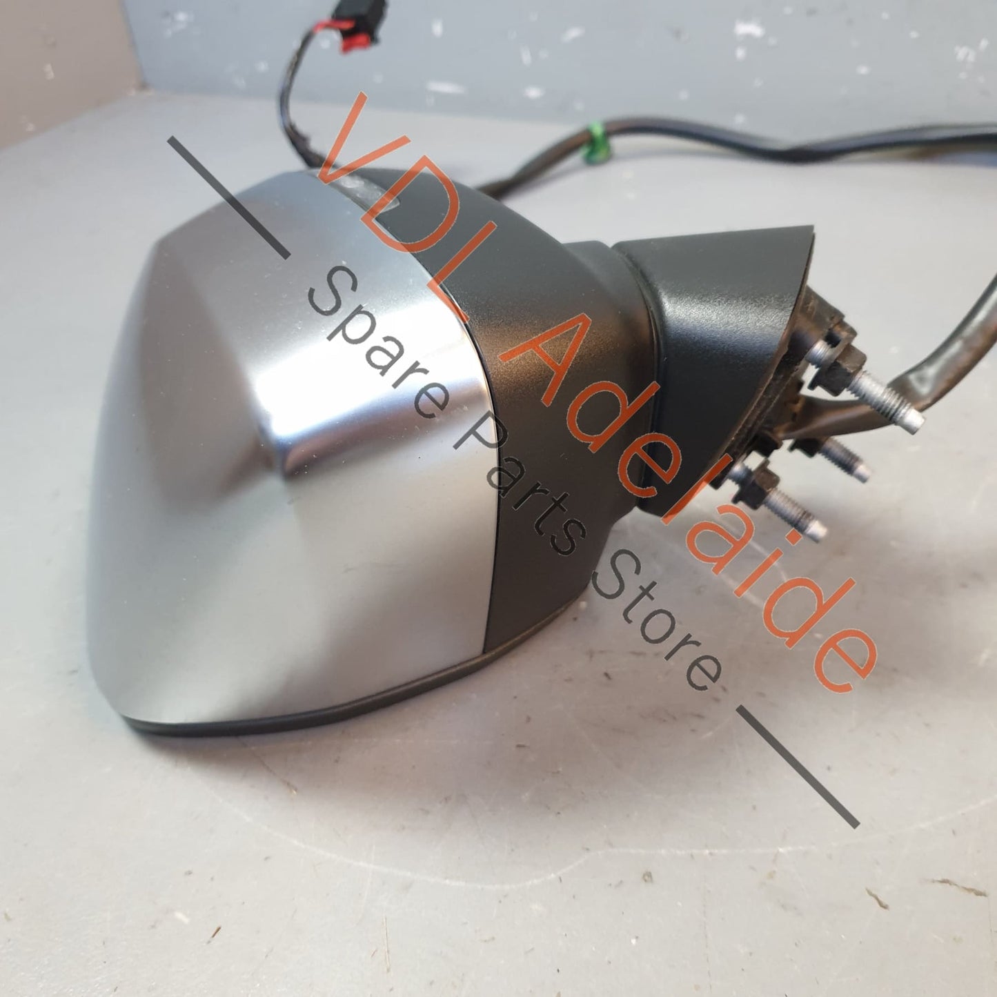 8V7857409C9B9 8V0857527A3Q7 8V0857535D Audi S3 8V Left Side Exterior Wing Mirror w Lane Change Assist Aluminium Chrome Finish