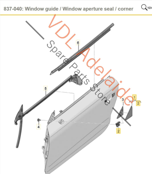 8V7837637 Audi A3 S3 Cabriolet Convertible Front Left Door A Pillar Corner Trim Gloss Black 8V7837637