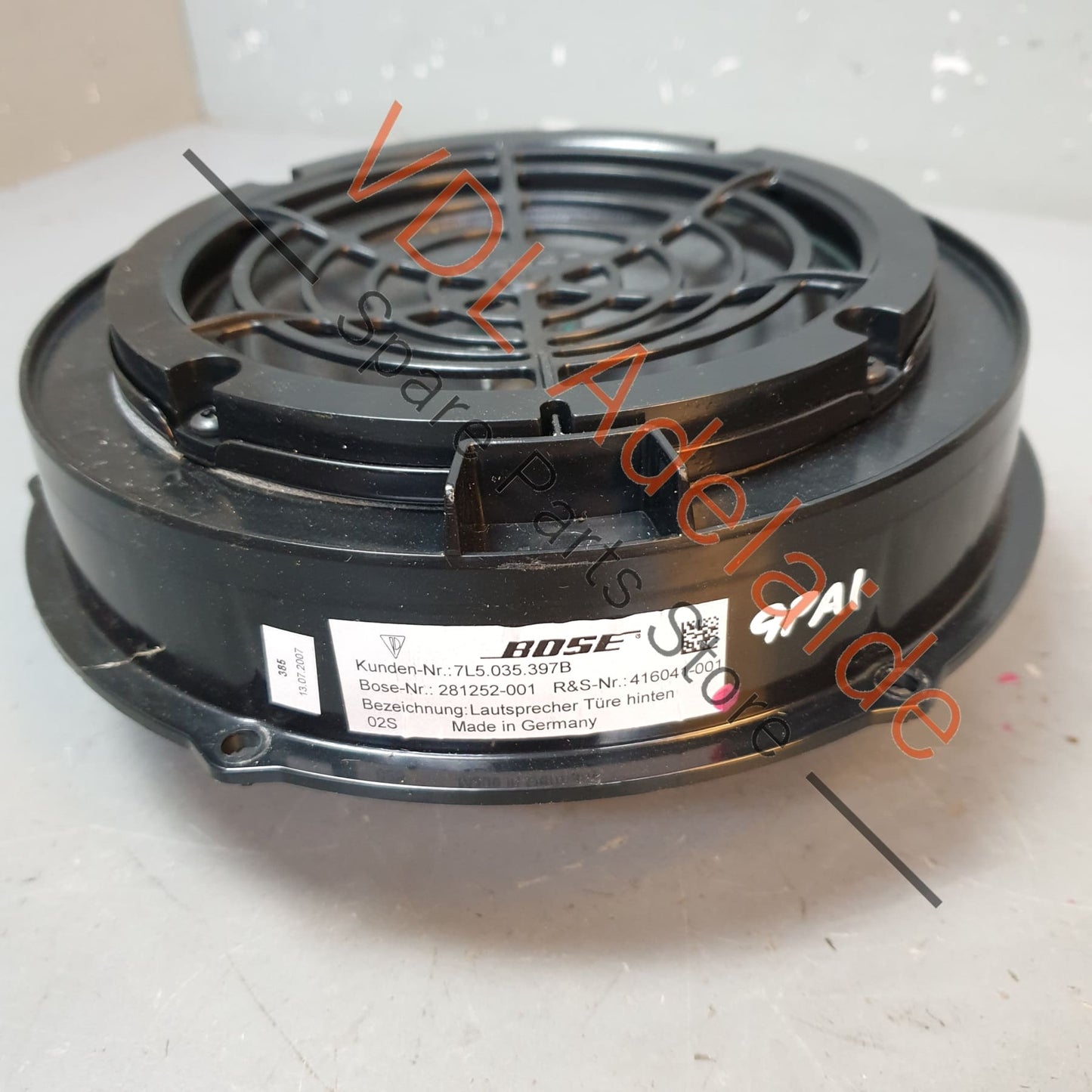 95564502400 7L5035397B Porsche Cayenne 9PA BOSE Rear Door Bass Speaker 95564502400 7L5035397B