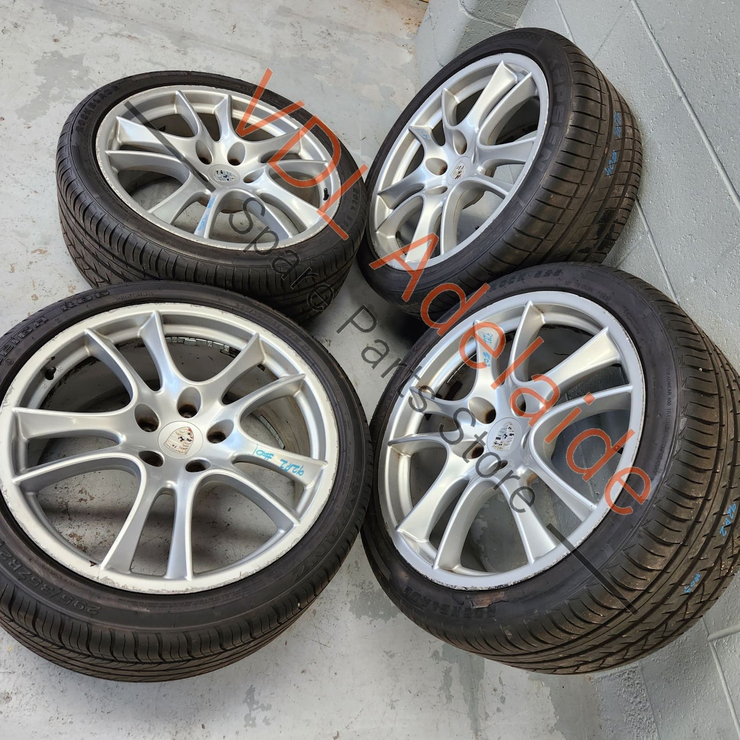 955362156009A1 7L6601025T Porsche Cayenne 9PA 955 957 Turbo / GTS 21 x 10 Sport Design Alloy Rim Wheel Set of 4