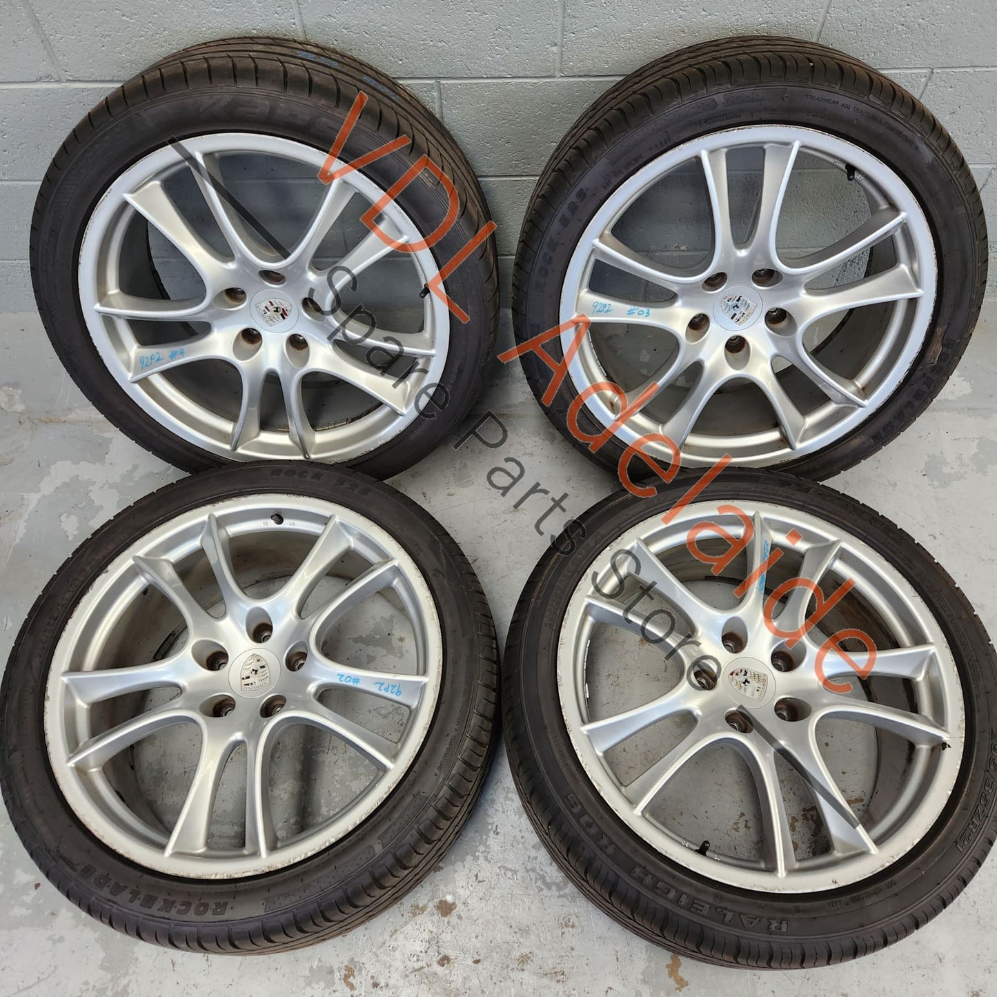 955362156009A1 7L6601025T Porsche Cayenne 9PA 955 957 Turbo / GTS 21 x 10 Sport Design Alloy Rim Wheel Set of 4