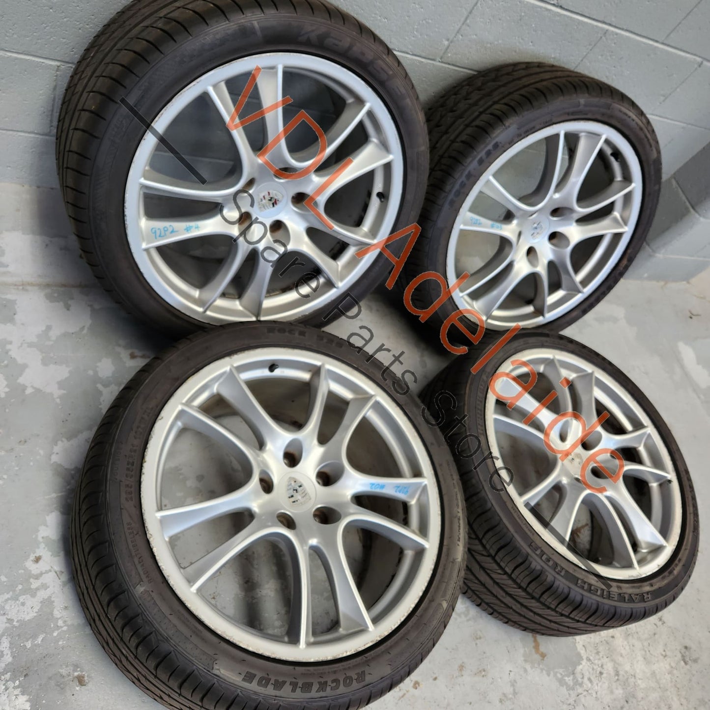 955362156009A1 7L6601025T Porsche Cayenne 9PA 955 957 Turbo / GTS 21 x 10 Sport Design Alloy Rim Wheel Set of 4