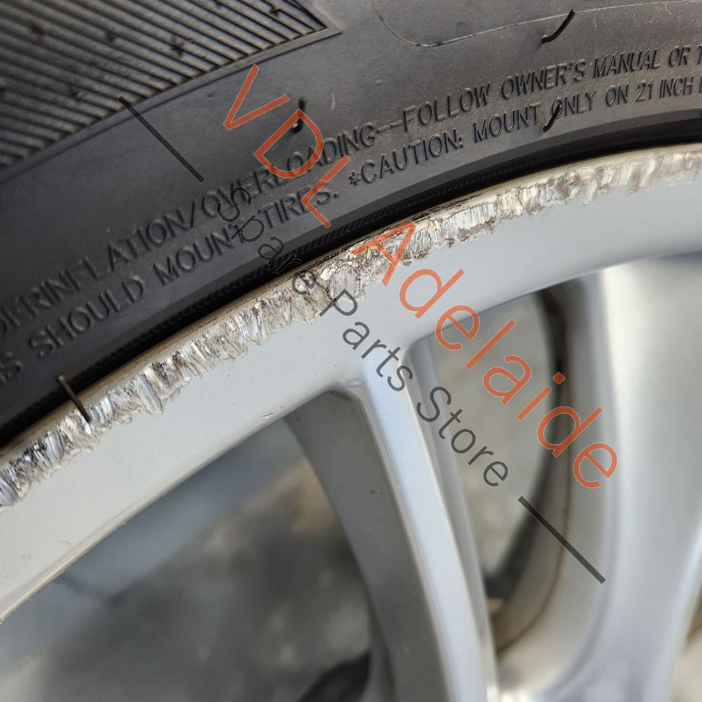 955362156009A1 7L6601025T 1x Porsche Cayenne 9PA 955 957 Turbo / GTS 21 x 10 Sport Design Alloy Rim Wheel #02 95536215600