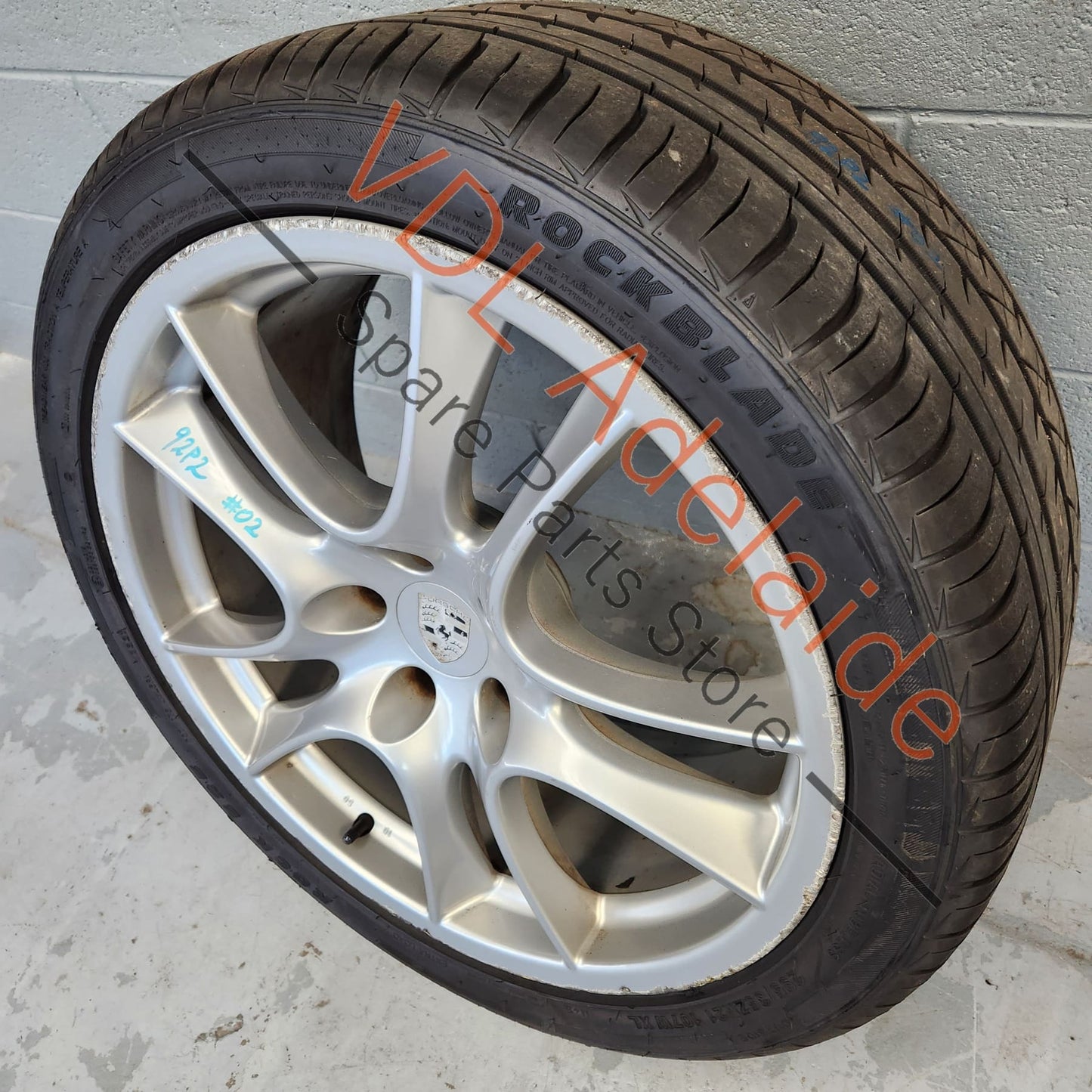 955362156009A1 7L6601025T 1x Porsche Cayenne 9PA 955 957 Turbo / GTS 21 x 10 Sport Design Alloy Rim Wheel #02 95536215600