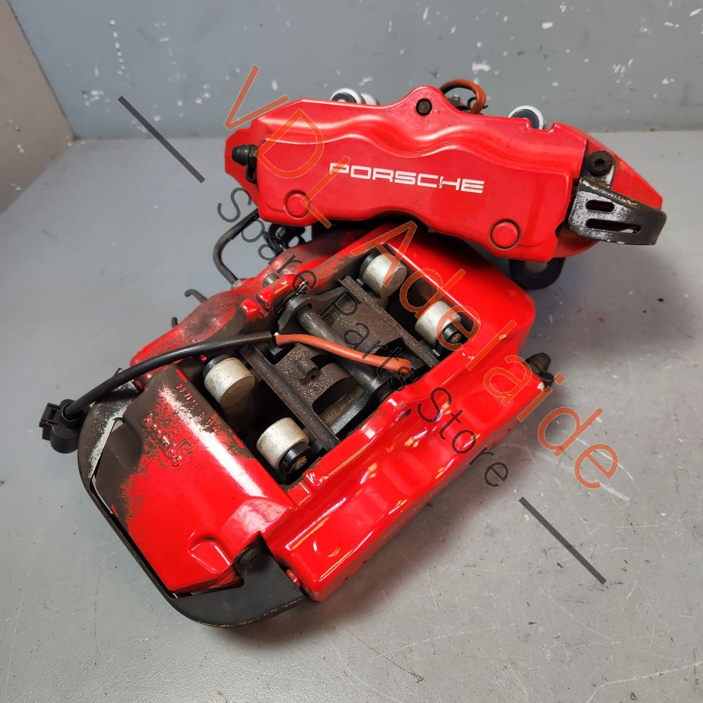 95535242151 95535242251 Pair of Porsche Cayenne GTS Rear Brembo 4x Piston Brake Calipers 18ZR Suit 330mm x28mm Rotor