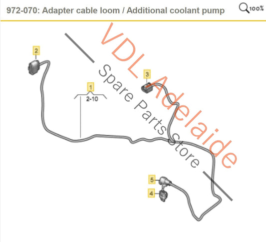 8W0971081A Audi RS5 Adapter Cable Harness Wiring loom for Additional Coolant Pump 8W0971081A