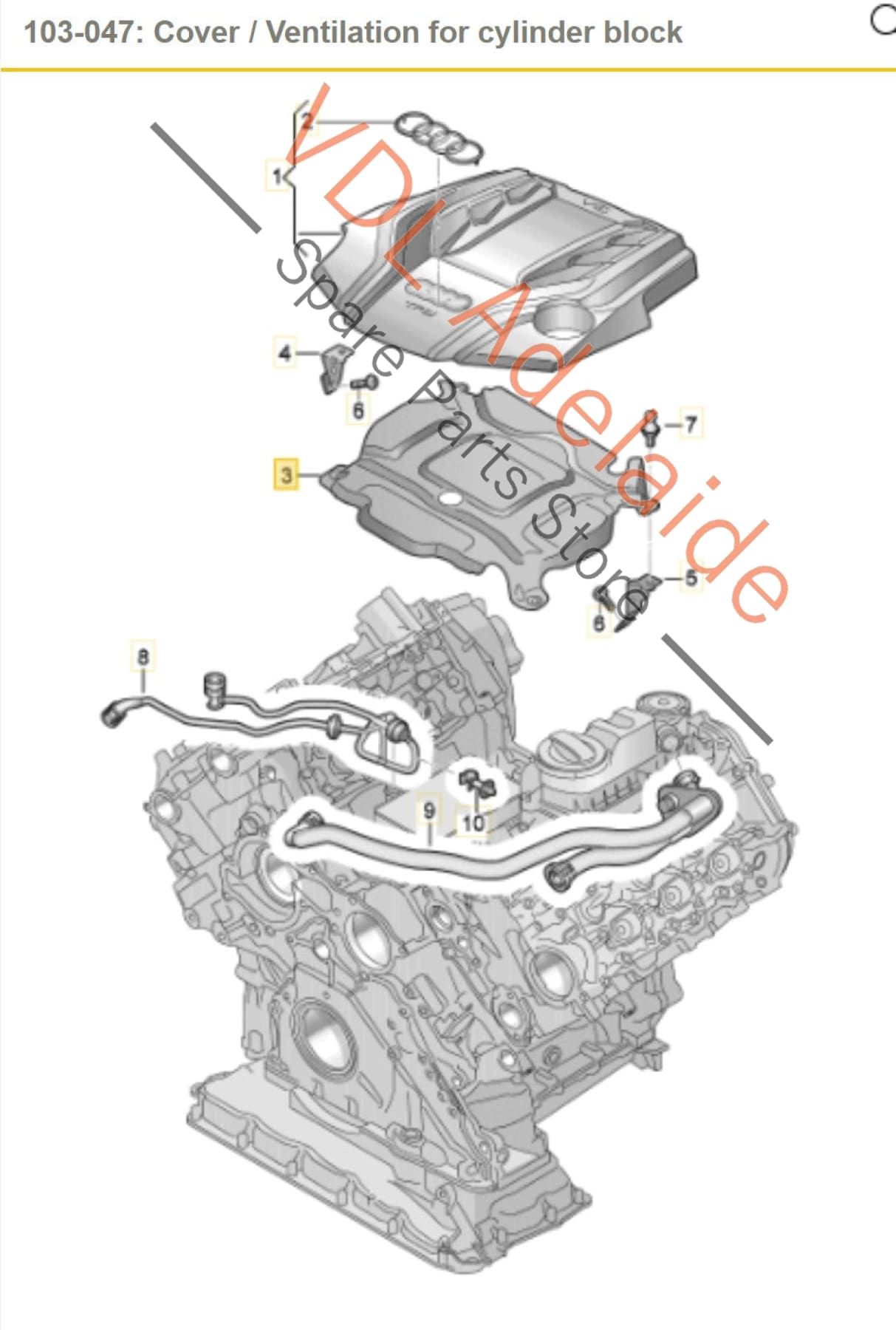 06M103097K Audi RS4 RS5 2.9L Engine Top Turbo Turbocharger Cover Heat Shield 06M103097K