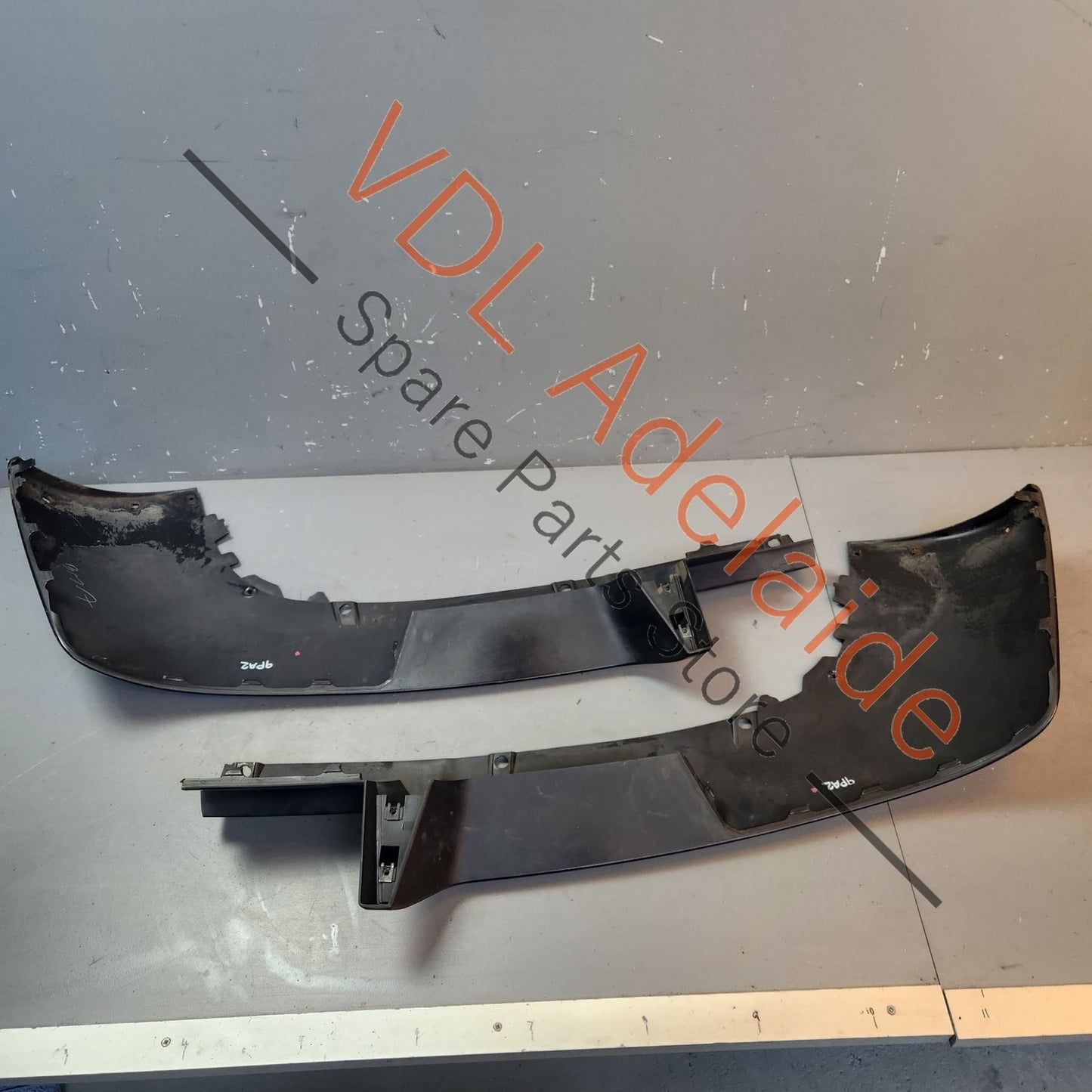 95550587511, 95550587513G2X, , , Porsche Cayenne GTS Rear Bumper Lower Spoiler (modified to suit towbar) 95550587511 G2X