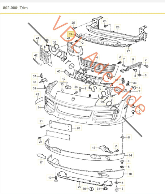 95550510900 95550555010 95550555011 Porsche Cayenne 9PA Front Bumper Reo Reinforcement Bar 95550510900 95550555010 95550555011