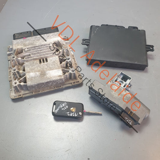 95561860403, 9556379452801C, 3D0909139D, , Porsche Cayenne 4.8L GTS 9PA 955 957 DME EIS System Set with Key & Steering Lock