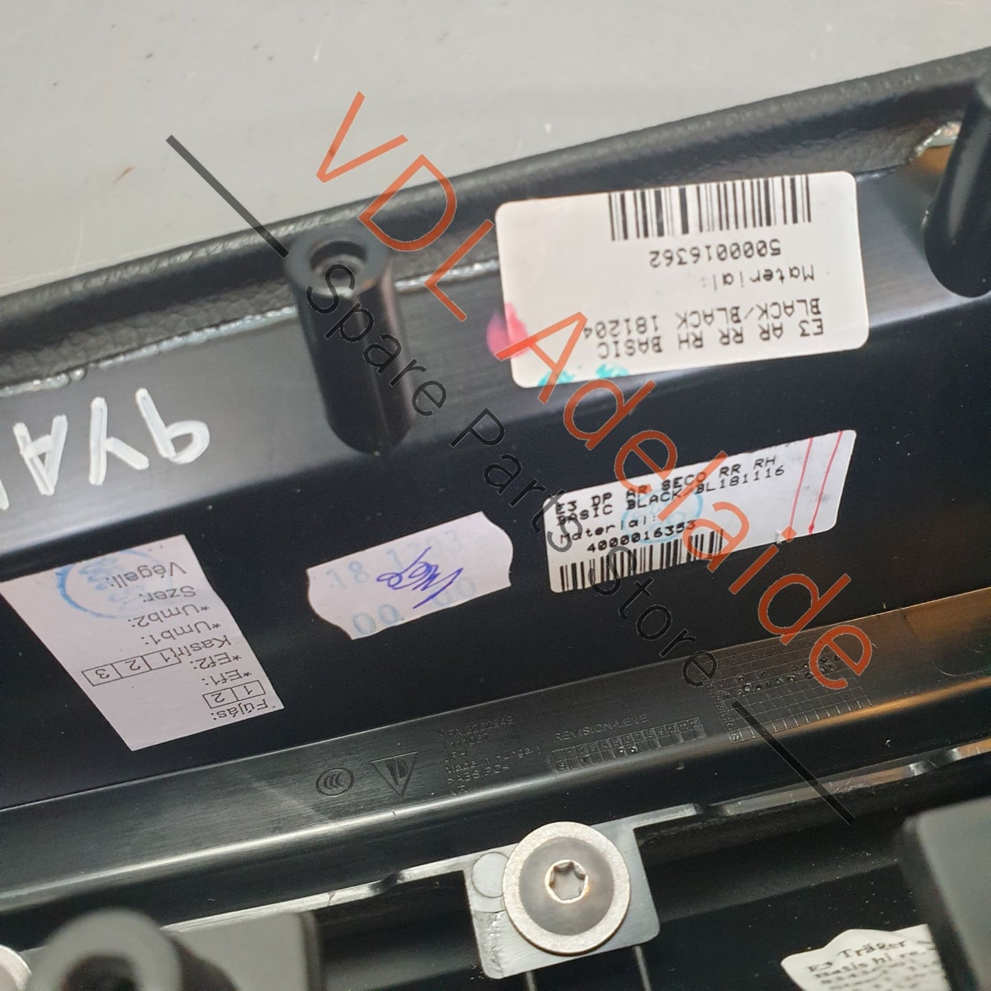 9Y0867364R21U 9Y08671625Q0 9Y0867364F Porsche Cayenne E3 9YA 9YB Rear Right Interior Armrest Door Handle Pull Grip Black Leather