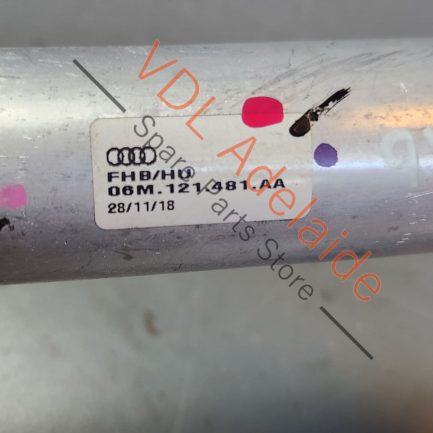 9A712148103 06M121481AA Porsche Cayenne 2.9 V6 Coolant Pipe Front Upper Aluminium 9A7121481A 06M121481AA