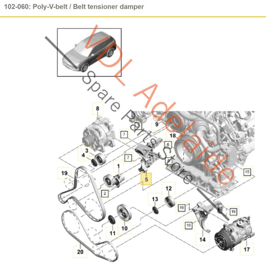 06M903143AC 9A790314310 Porsche Cayenne E3 9Y Alternator Bracket Alloy Aluminium 9A790314310 06M903143AC