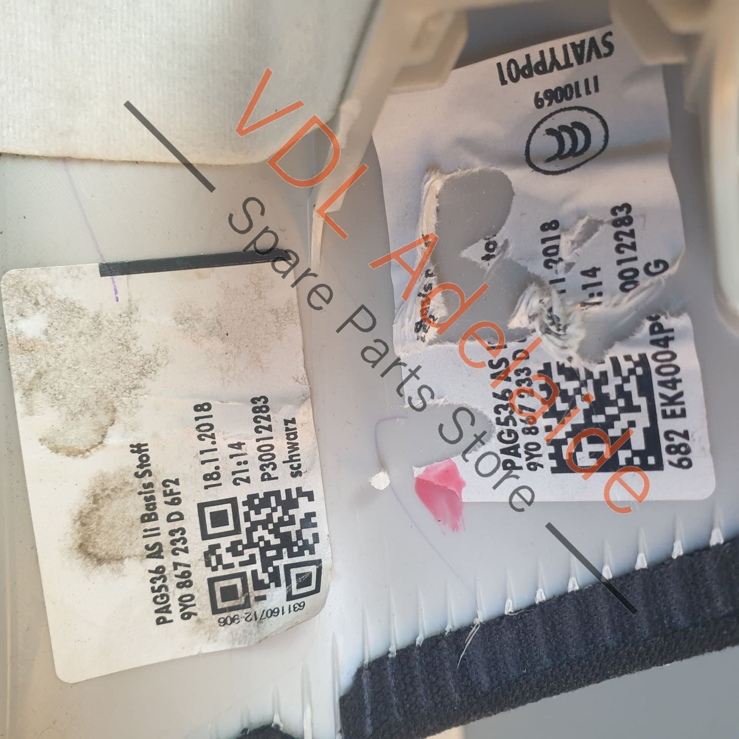 9Y0867233D6F2 Porsche Cayenne E3 9Y Front Left Interior A Pillar Trim Cloth 9Y0867233D 6F2