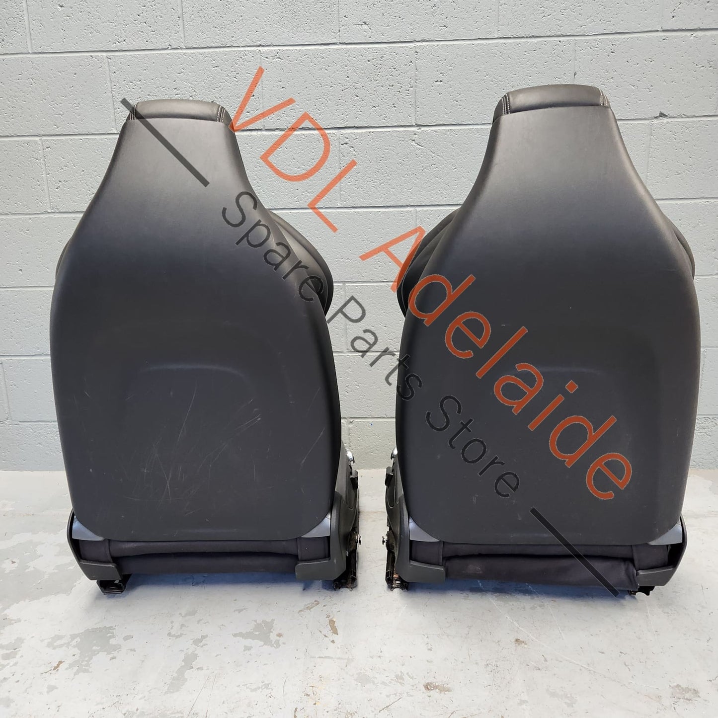 Audi S4 A4 Front Electric & Heated Diamond Stitch Leather Seat Seats Pair