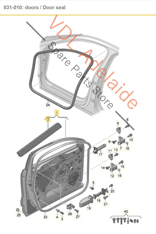 83A831051D 83A845201 Audi Q3 RSQ3 Front Left Door Shell Panel
83A831051D 0E0E Mythosschwarz Metallic Glass 83A845201