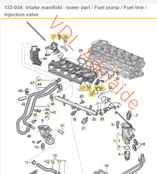 07K133201AE, , , , Audi RS3 8V 2.5 5Cyl CZGB Inlet Manifold Lower Section 07K133201AE