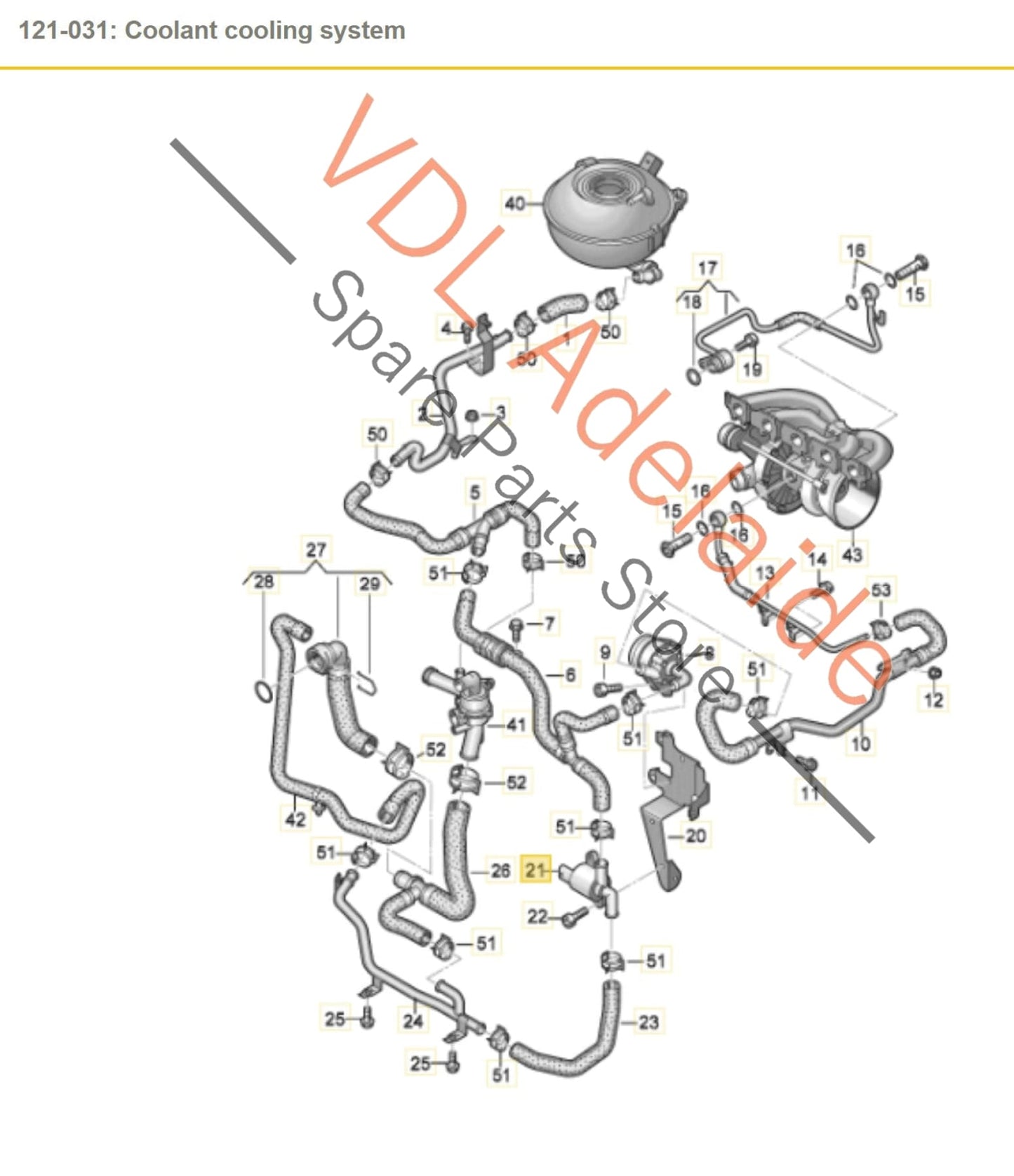4H0121670A Audi Water Coolant Solenoid Valve 4H0121670A