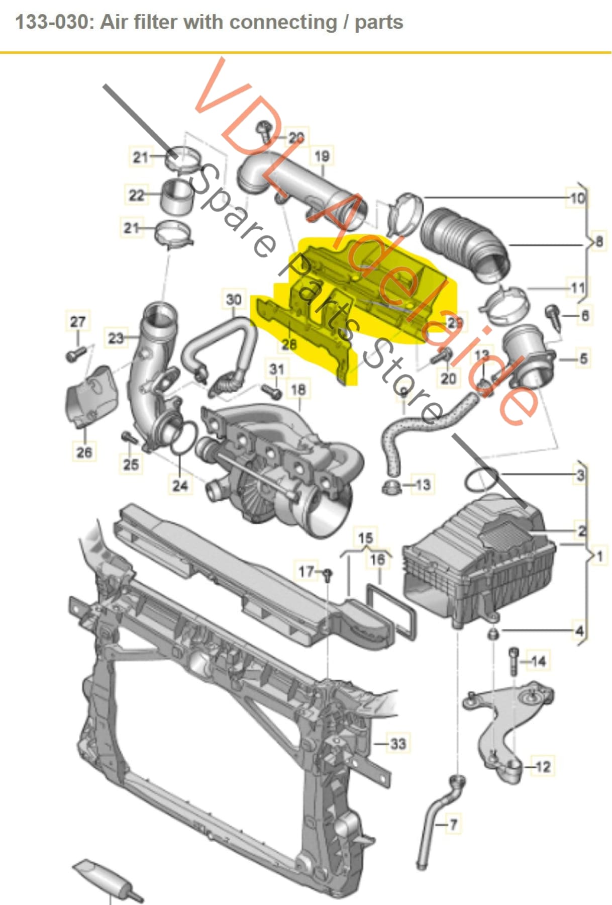 07K129597D 07K145317A Audi RS3 CZGB Turbocharger Heat Shield Bracket 07K145317A 07K129597D