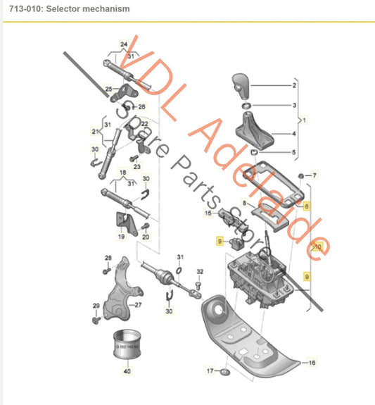 8K2713041AL 8K2713105AE 8K2713105Q Audi A4 B8 Automatic Gear Shift Selector Mechanism Handle Lever 8K2713041AL 8K2713105Q 8K2713105AE